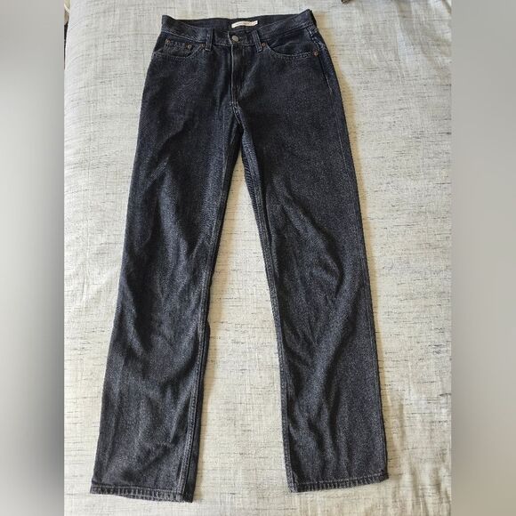 Levi's Black Low Pro Straight Denim Jeans - Picture 6 of 9